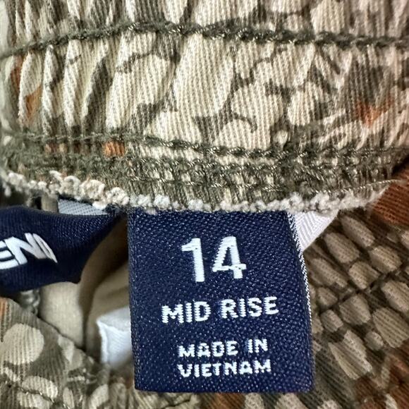 Lands End shorts floral stretchy band pull on pockets bohemian hippy plus size - Picture 6 of 13